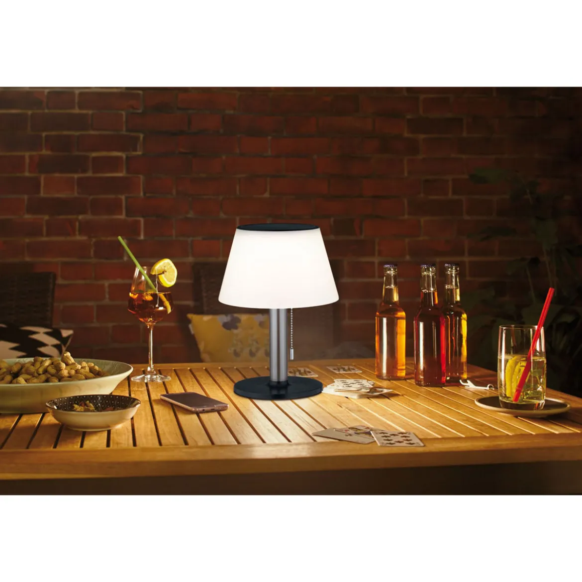 Solar TL Lillesol 3-Step dim EdelstahlIP44 3000K 100lm