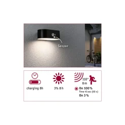 Solar WL Adya IP44 3000K PIR