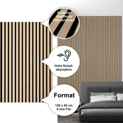 Sonido Elements Akustikpaneel Light oak1200x560x18mm FSC