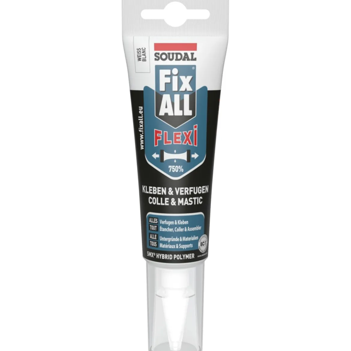 Soudal Montagekleber Fix ALL Flexi Kleben und Verfugen weiß