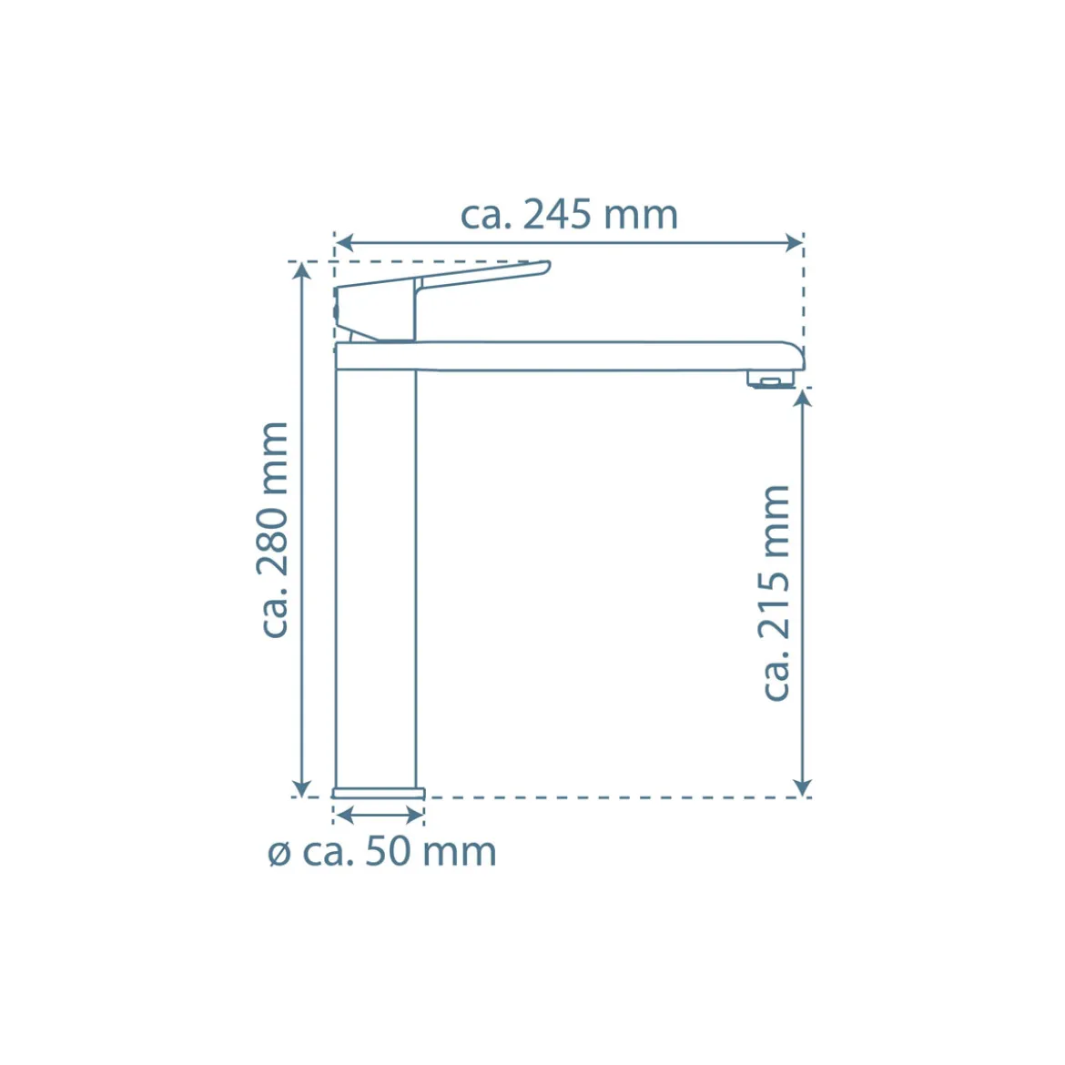 SP-Armatur Armatur Vita chrom Easy-CleanMischduese schwenkbar mit Keramikkart.