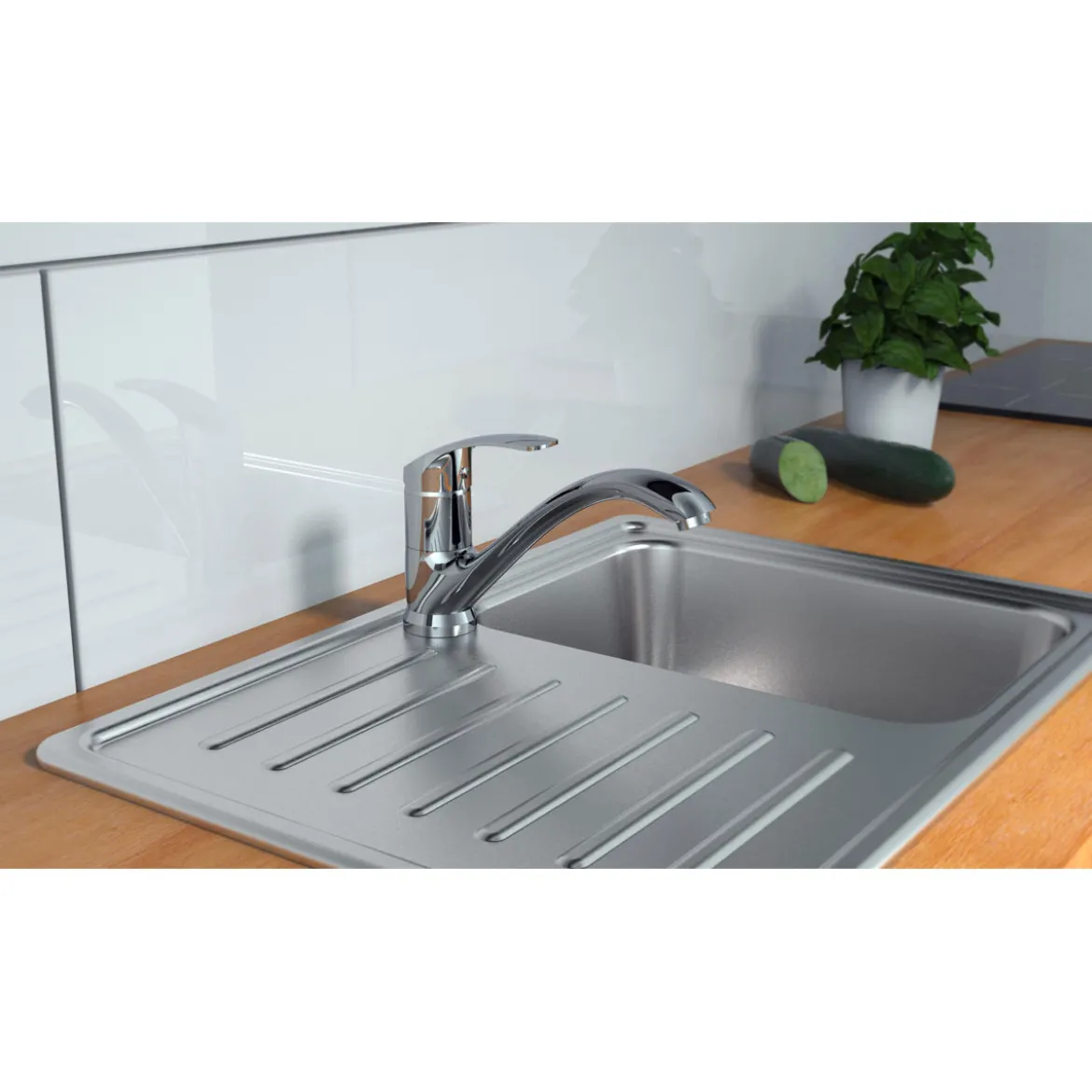 SP-Armatur Rimini chrom 360Gr. schwenkbmit Keramik-Kartusche inkl. Befestigung