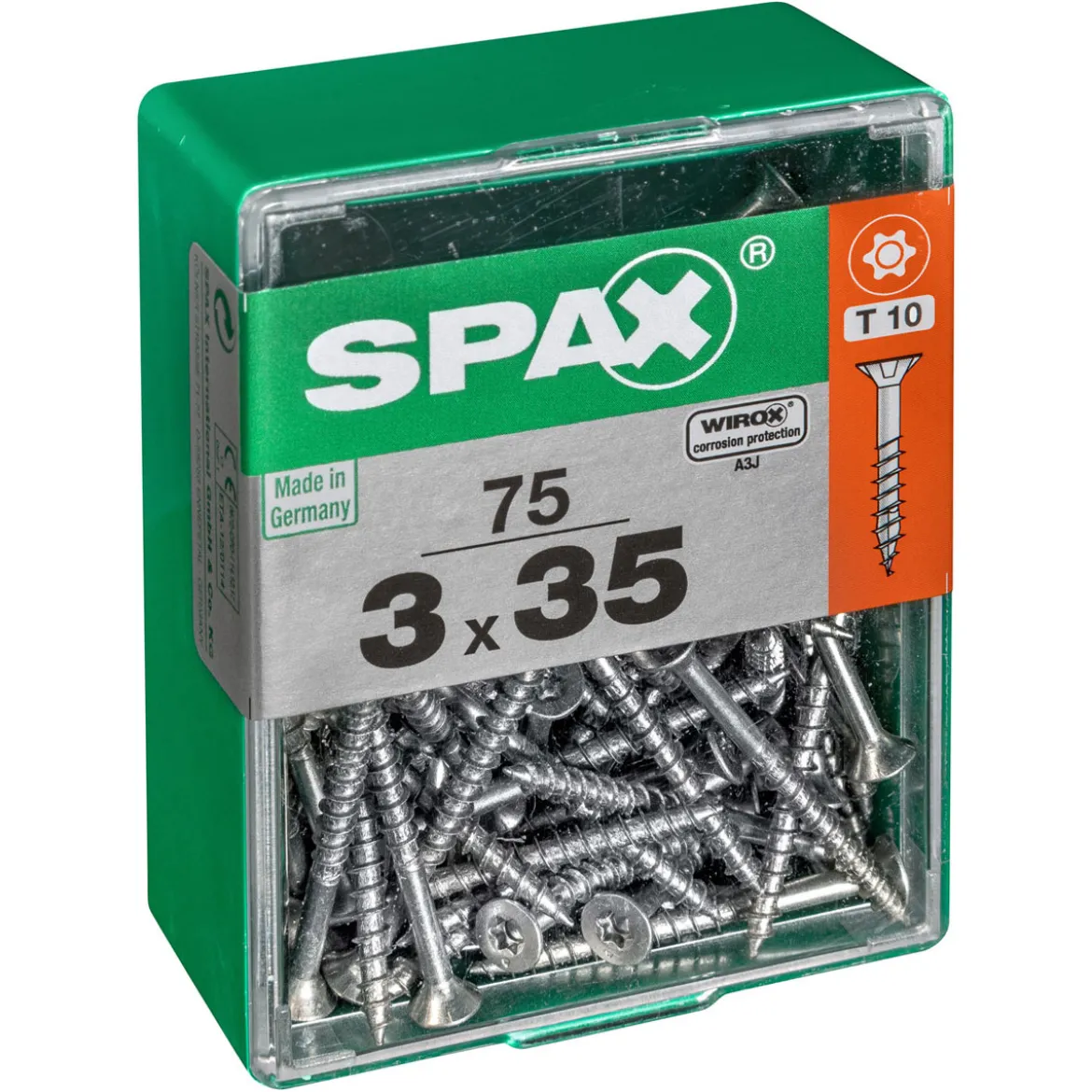 Spax Universalschrauben WIROX Senkkopf 3 x 35 M 75 Stück