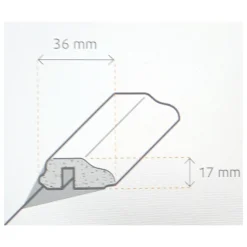SpechtDeckenabschlussleiste weiß 260 x 1,7 x 3,6 cm