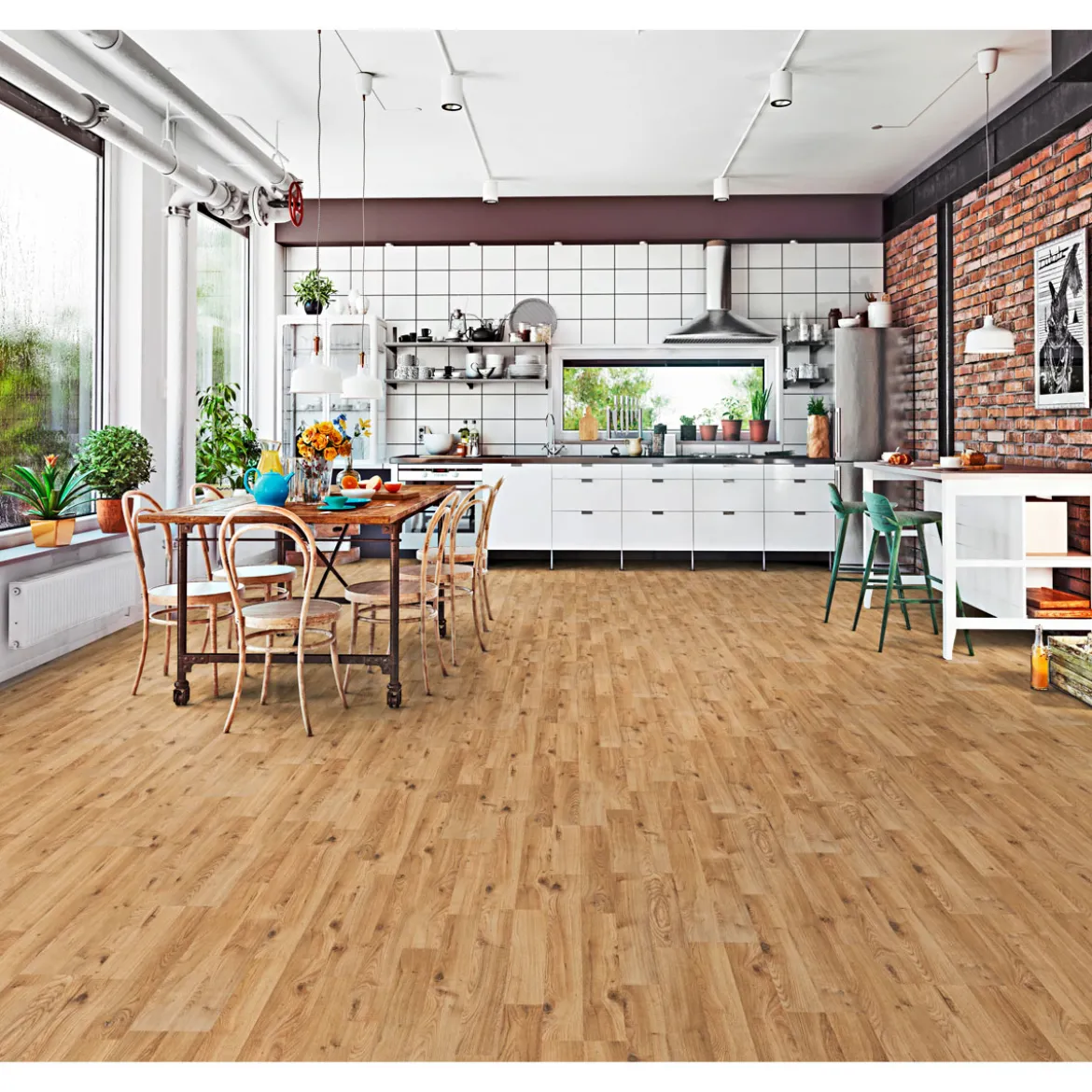 Specht Laminatboden Classic Bergmanns Eiche natur 138 x 19,3 cm