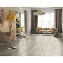 Specht Laminatboden Deluxe Aqua Eiche weiß 128,5 x 19,2 cm