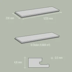 SPECHT SPC Vinyl Ambiente Calvados Eiche1220x230x4,8mm NS 0,5