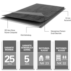 SPECHT SPC Vinyl Ambiente Fliese Alaska610x304,8x4,8mm NS 0,5
