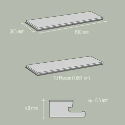 SPECHT SPC Vinyl Ambiente Fliese Alaska610x304,8x4,8mm NS 0,5