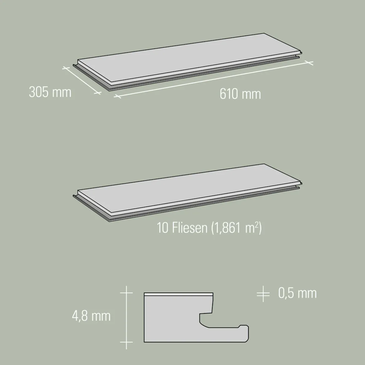 SPECHT SPC Vinyl Ambiente Fliese Paris610x304,8x4,8mm NS 0,5