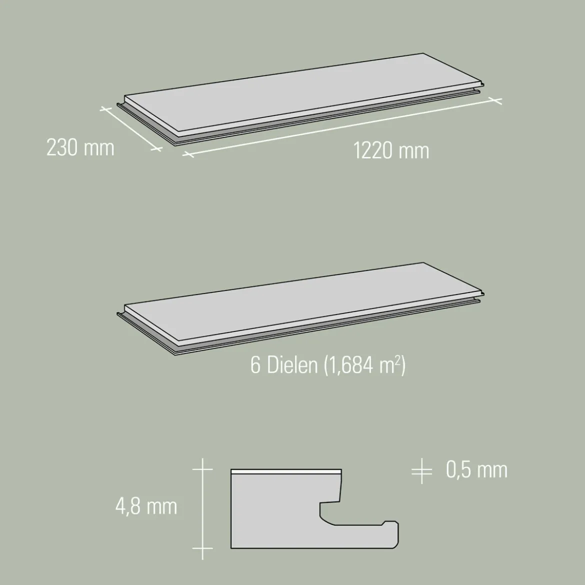 SPECHT SPC Vinyl Ambiente Honig Eiche1220x230x4,8mm NS 0,5