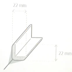 SpechtWinkelleiste weiß 260 x 2,2 x 2,2 cm