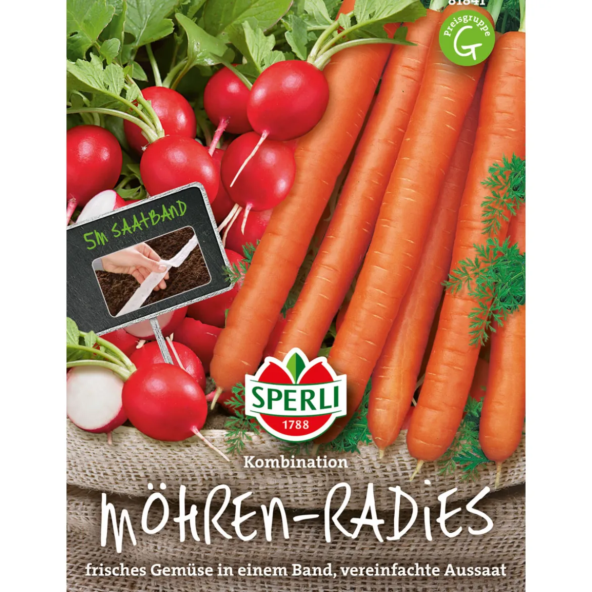 Sperli Möhren-Radies-Kombination 2,5 m Saatband