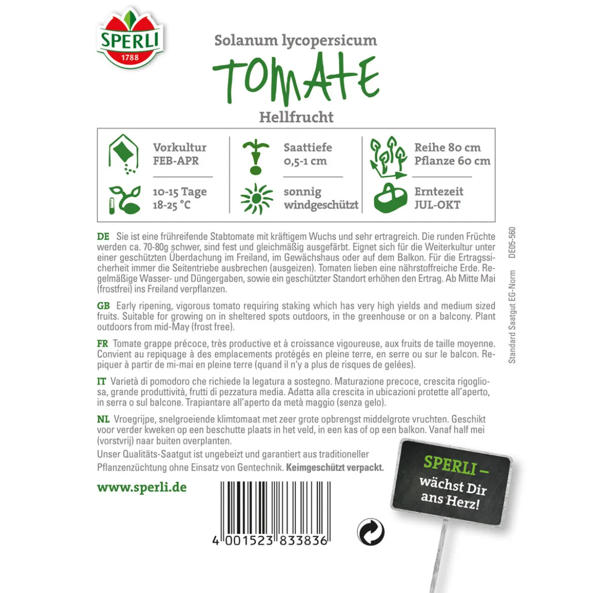 Sperli Tomaten Hellfrucht