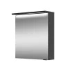 Spiegelschrank Mara, 55cm, 1 Tür, Soft-Close, LED-Kranzbeleuchtung