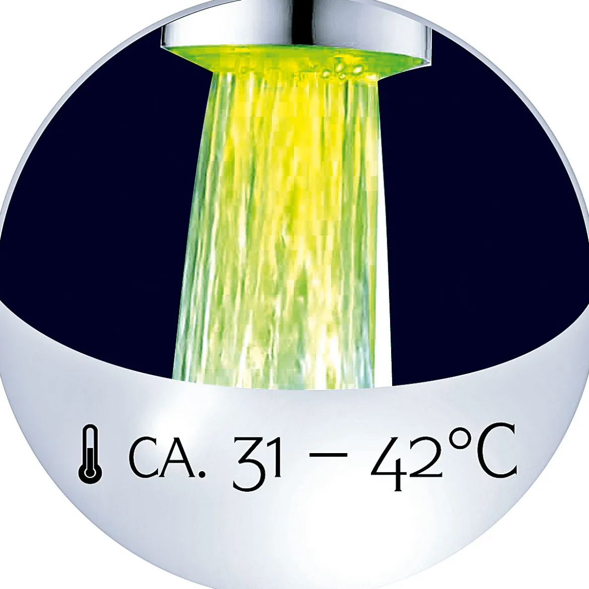 Spültischarmatur Stella mit LED chrom