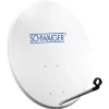 Stahl-Spiegel 80 cm weiss mit Logo