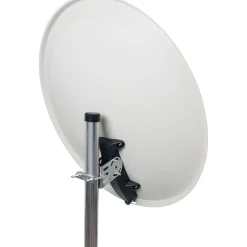 Stahl-Spiegel 80 cm weiss mit Logo