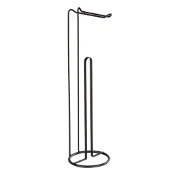 Stand Toilettenpapierhalter 2 in 1,Lugano schwarz