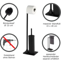 Stand WC-Garnitur Hella, schwarz