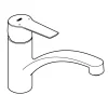 Start SP-Armatur Messing chromschwenkbar, Grohe Zero-Technologie