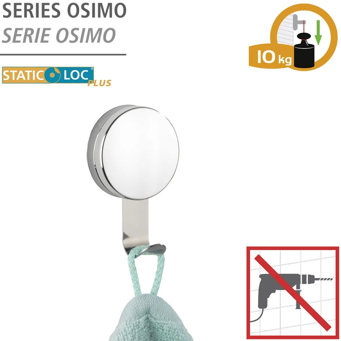 Static-Loc Plus Wand haken Osimo, 2er