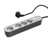 Steckdosenleiste GREENLINE silber/anthrazit