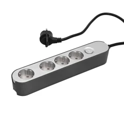 Steckdosenleiste GREENLINE silber/anthrazit
