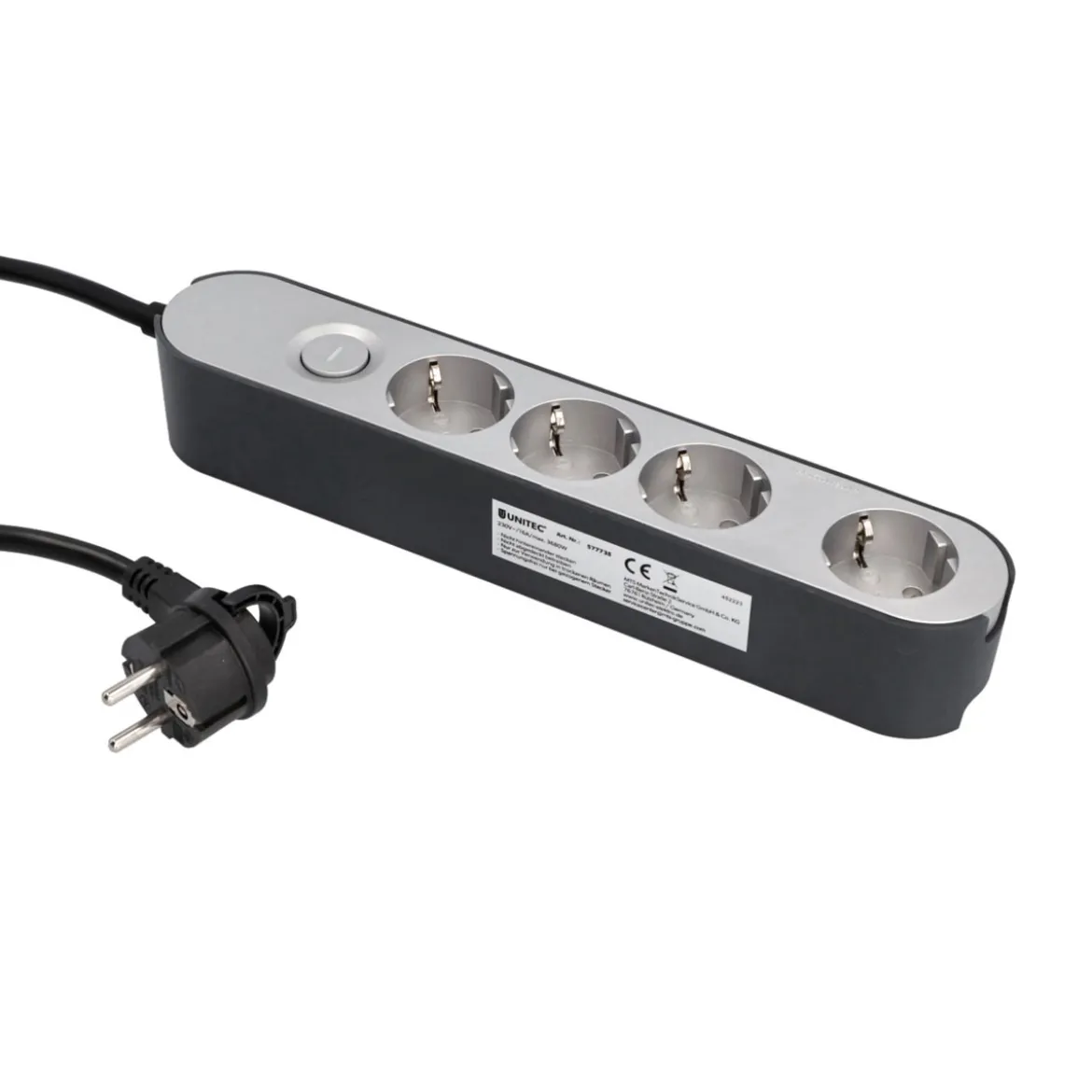 Steckdosenleiste GREENLINE silber/anthrazit