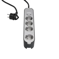 Steckdosenleiste GREENLINE silber/anthrazit