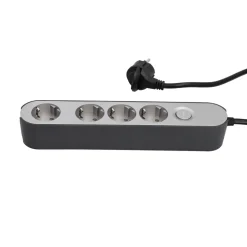 Steckdosenleiste GREENLINE silber/anthrazit