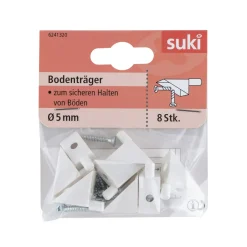 Suki Bodenträger Kunststoff Durchmesser 0,5 x 0,8 cm weiß 8 Stück