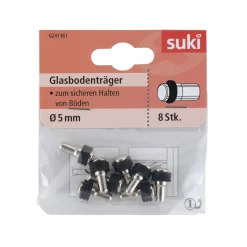 Suki Bodenträger Metall Durchmesser 0,5 x 0,8 cm schwarz 8 Stück