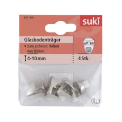 Suki Bodenträger Stahl Durchmesser 0,5 x 0,5 cm vernickelt 4 Stück