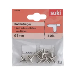 Suki Bodenträger Stahl Durchmesser 0,5 x 0,8 cm vernickelt 8 Stück