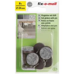 Suki Filzgleiter mit Stift Durchmesser 2,4 cm braun 8 Stück