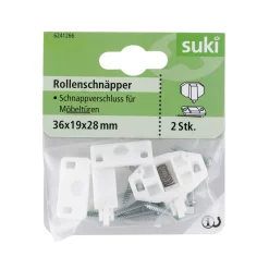 Suki Rollenschnäpper 3,61,9 x 2,8 cm weiß 2 Stück
