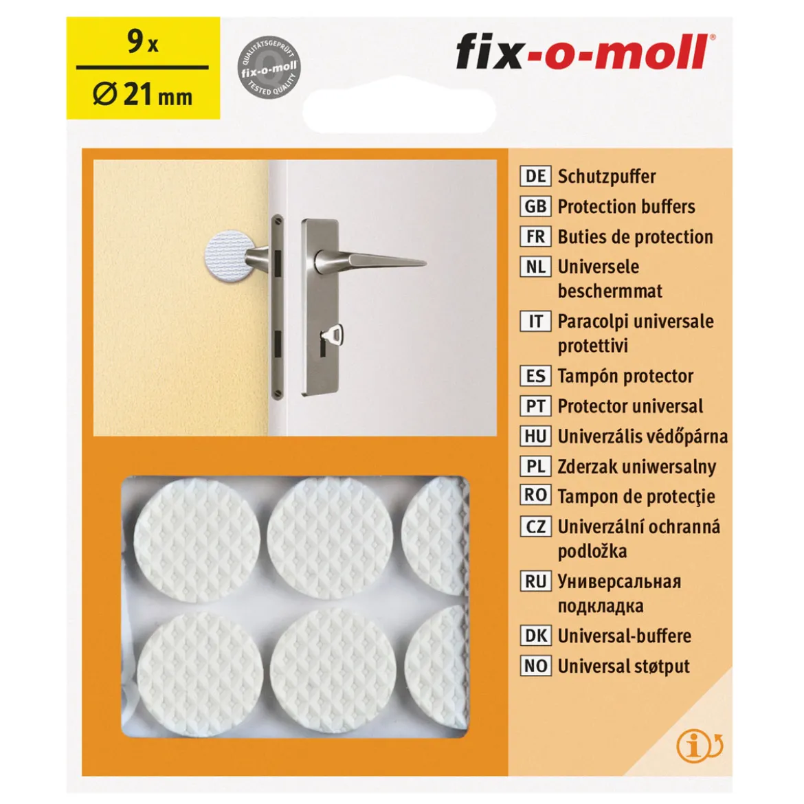 Suki Schutzpuffer klebend 2,1 cm weiß 9 Stück
