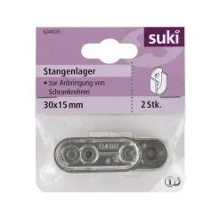 Suki Stangenlager oval 3 x 1,5 cm 2 Stück