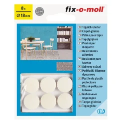 Suki Teppichgleiter klebend Durchmesser 1,8 cm weiß 8 Stück