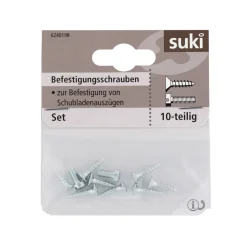 Suki Befestigungsschrauben für Kugelauszug 6270031-35/+42 10 Stück