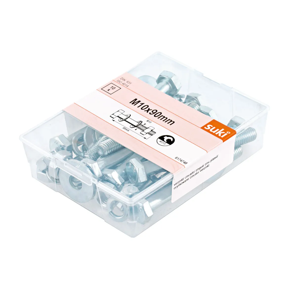 Suki Bodenhülsen-Set M10 x 90 mm verzinkt 10 Stück