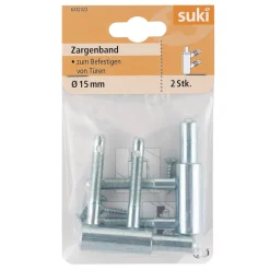 Suki Einbohrband-Unterteil Stahl 15 mm 2 Stifte 2 Stück