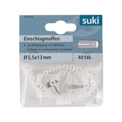 Suki Einschlagmuffe Kunststoff Durchmesser 5,5 x 13 mm 40 Stück