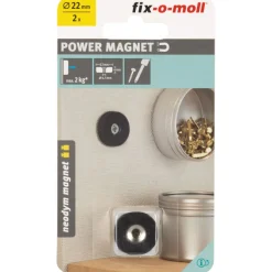 Suki Magnet Neodym mit Senkbohrung Ø 22 x 4 mm, gummiert, schwarz
