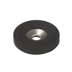 Suki Magnet Neodym mit Senkbohrung Ø 22 x 4 mm, gummiert, schwarz