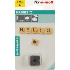 Suki Magnetscheibe Ferrit, selbstklebend, Ø 10 x 3 mm, schwarz