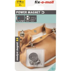 Suki Magnetverschluss Neodym Ø 18 mm, silber