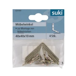 Suki Möbelwinkel vermessingt kantig 2 mm 4 Stück