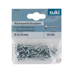 Suki Rückwandschraube Senkkopf Kreutzschlitz 3 x 16 mm 50 Stück